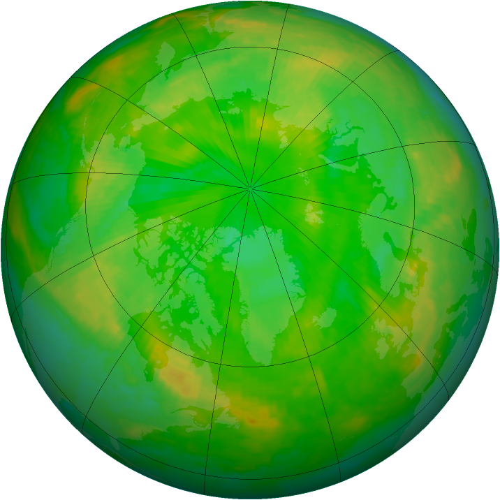 Arctic ozone map for 03 July 2003